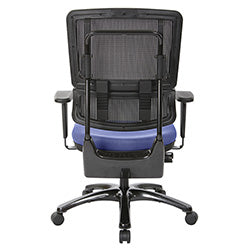 Vertical Black Mesh Back Chair with Shiny Black Base 1